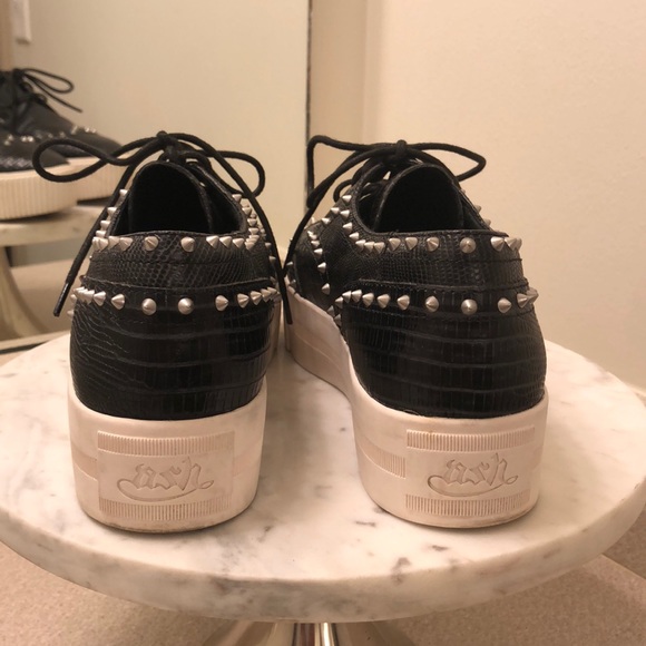 Ash Krush Black studded leather platform shoes - Picture 4 of 8